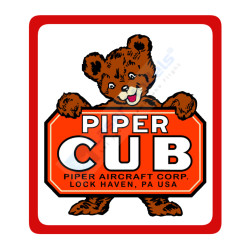 Piper Cub Rectangle stickers